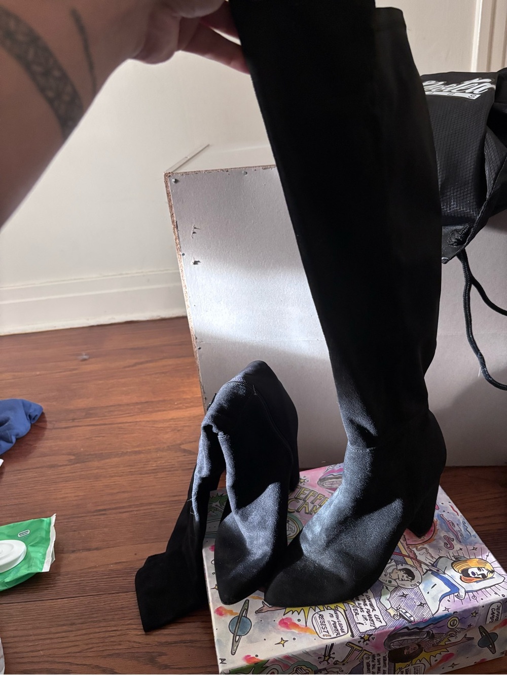 Zigi Soho Black Over-the-Knee Stretch Boots